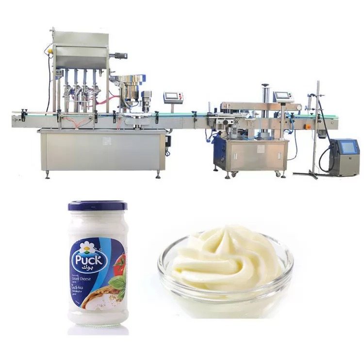 Pneumatische Four Heads Sauce Paste Bottle Filling Machine