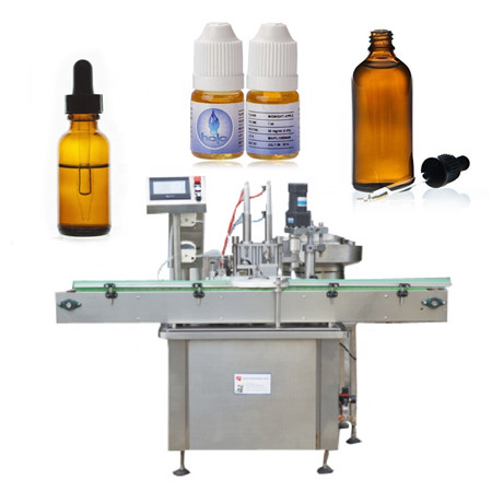 Automatische damp e-vloeibare olievulling die het afdekken etiketteringsmachine voor 15ml 20ml 50ml Amberfles stopt