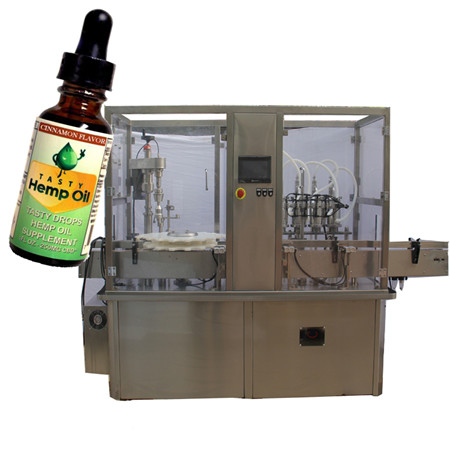 Automatische Amber Glass Drop fles monoblock vul- en sluitmachine Boston CBD Oil eliquid vulmachine