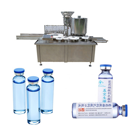Automatische vul- en sluitmachine voor orale vloeistoffen voor het vullen en afdekken van glazen flacons